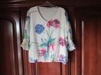 Bloes met bloemen.atmos fassion maat 50 bel., Ophalen, Wit, Atmos fashion, Maat 46/48 (XL) of groter