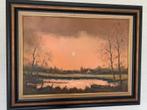 Schilderij - kunstschilder Azou R., Antiek en Kunst, Kunst | Schilderijen | Klassiek, Ophalen