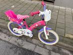 Minnie Mouse 16” meisjesfiets met zijwielen, Ophalen, Gebruikt, Handrem, 16 inch