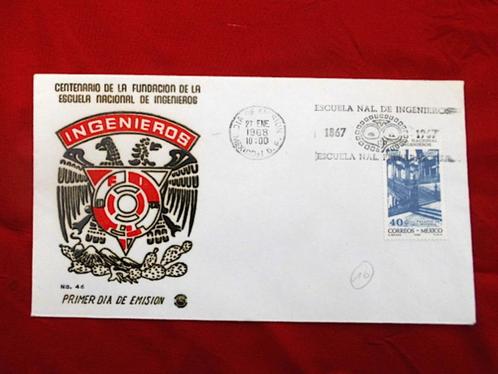 Mexico FDC- sobre postale - primer dia 1968, Postzegels en Munten, Postzegels | Amerika, Midden-Amerika, Ophalen