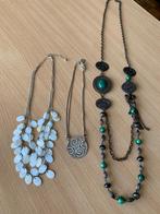 Colliers différentes pierres, nacre, dorée, argenté, Handtassen en Accessoires, Kettingen, Overige kleuren, Ophalen of Verzenden