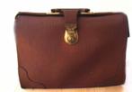 cartable vintage en cuir marron - bon état, 40 à 50 cm, Cuir, Brun, Utilisé