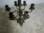 Antieke bronzen kandelaar, vintage voor 7 kaarsen, Ophalen, Koper of Brons