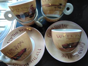 Smaakvol 6-delig koffieservies beschikbaar voor biedingen