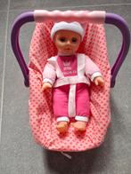 Popje met maxicosi, Kinderen en Baby's, Ophalen of Verzenden, Zo goed als nieuw, Babypop