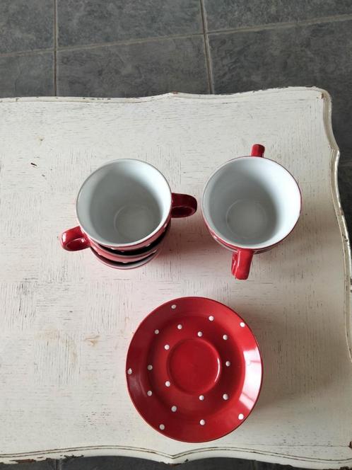 Set 6 koffiekopjes en 6 koffie bordjes, Antiek en Kunst, Antiek | Email, Ophalen