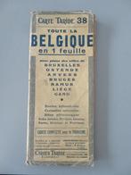 oude landkaart Belgie Carte Taride 38, Boeken, Atlassen en Landkaarten, Verzenden, Gelezen, België, Landkaart