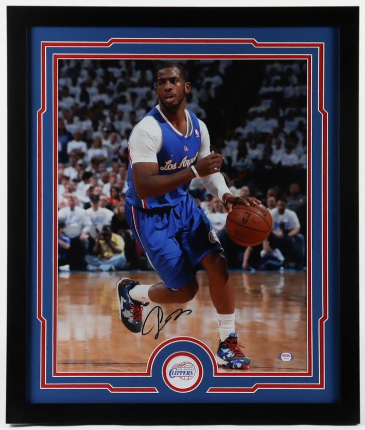 Chris Paul gesigneerde foto + LA Clippers frame, Verzamelen, Overige Verzamelen, Zo goed als nieuw, Ophalen of Verzenden