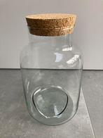 Planten terrarium pot - glazen pot - kurk, 25 à 40 cm, Rond, Comme neuf, Enlèvement