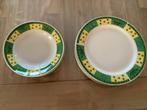 Assiettes à soupe et à plat vert et jaune TL, Maison & Meubles, Cuisine | Vaisselle, Assiettes(s), Enlèvement ou Envoi, Comme neuf