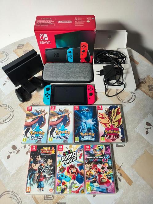 Nintendo Switch met games, Games en Spelcomputers, Spelcomputers | Nintendo Switch, Zo goed als nieuw, Met games, Ophalen of Verzenden