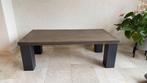 Massief eiken salontafel met metalen poten, 120x60, Ophalen, Hedendaags modern, 100 tot 150 cm, Eikenhout