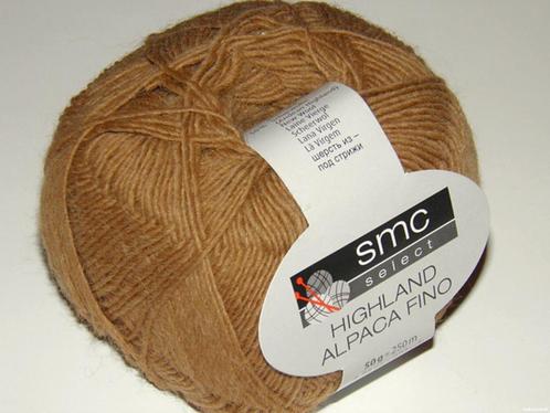 SMC SELECT Highland Alpaca Fino coloris 7304, Hobby en Vrije tijd, Breien en Haken, Nieuw, Breien, Wol of Garen, Ophalen of Verzenden
