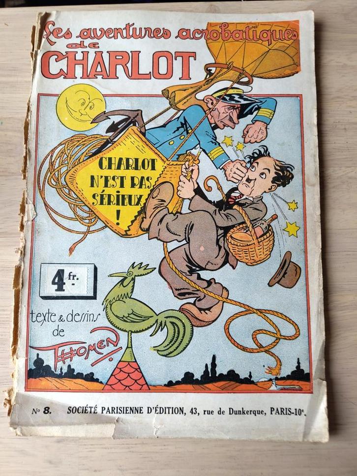 - "Les aventures acrobatiques de Charlot" N8, Antiquités & Art, Antiquités | Livres & Manuscrits, Enlèvement ou Envoi