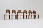Vintage Deense eetkamer stoelen teakhout set van 6, Ophalen