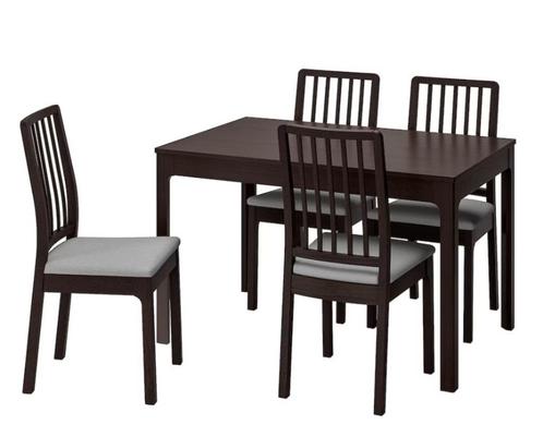 Table (avec rallonge) + 4 chaises, Huis en Inrichting, Tafels | Eettafels, Gebruikt, 50 tot 100 cm, 100 tot 150 cm, Vijf personen of meer