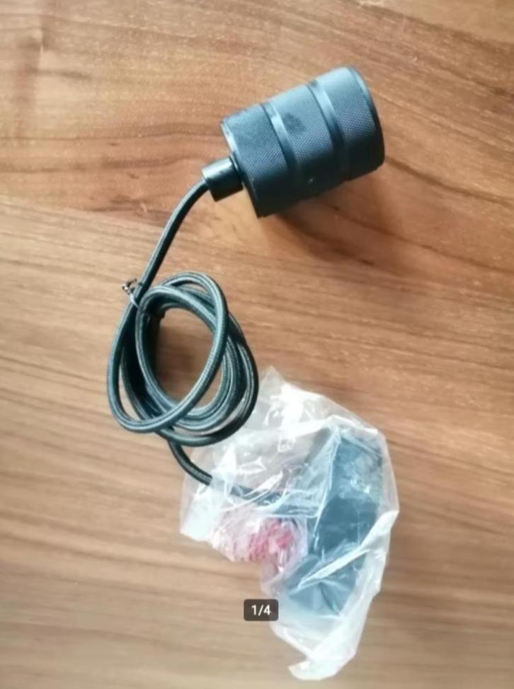 Pendel zwart 1,5 m - merk Ectron, Huis en Inrichting, Lampen | Overige, Nieuw, Ophalen