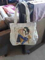 Vintage schoudertas, Beige, 40 tot 50 cm, Zo goed als nieuw, Schoudertas