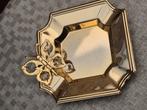 Prachtige vergulde schaal decoratie met Swarovski vlinder, Verzamelen, Swarovski, Ophalen of Verzenden