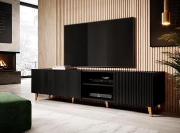 Tv meubel met 3D fronten zwart of wit