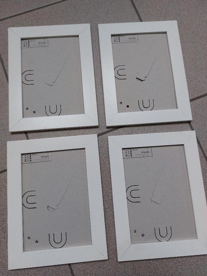 sets van 4 witte houten kadertjes - IKEA, Huis en Inrichting, Woonaccessoires | Lijsten, Nieuw, Minder dan 50 cm, Minder dan 50 cm