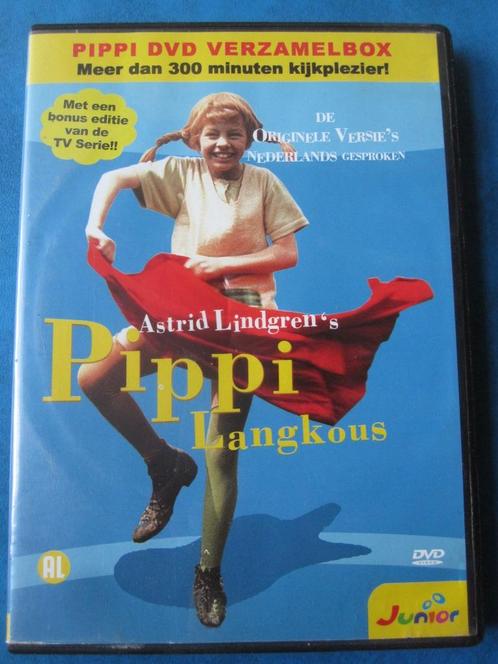 Pippi Langkous - Verzamelbox (2 disc), Cd's en Dvd's, Dvd's | Kinderen en Jeugd, Zo goed als nieuw, Film, Avontuur, Boxset, Alle leeftijden
