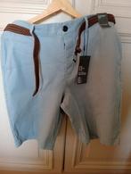 Korte Herenbroek met riem, Ophalen, Blauw, Nieuw, Denim co