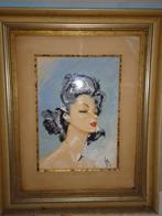 1940 Jean Gabriel DOMERGUE Paris art deco portret gouache, Ophalen of Verzenden