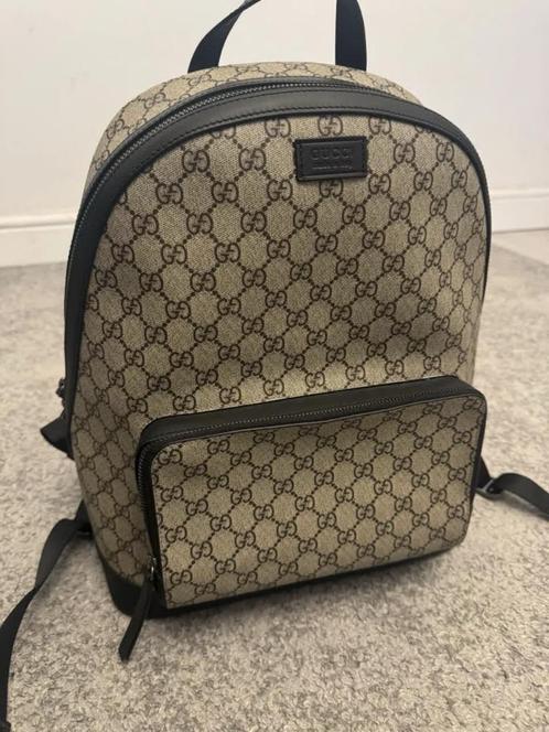 Gucci rugzak Unisex, Handtassen en Accessoires, Tassen | Schoudertassen, Zo goed als nieuw, Overige merken, Beige, Leer, Ophalen of Verzenden