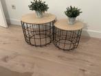 Setje van 2 tafeltjes, Ophalen, Gebruikt, Rond