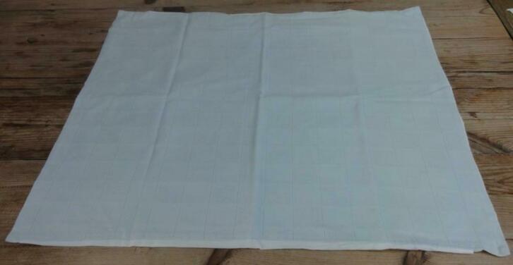 Landelijke lichtblauwe sloop met blokjes motief, Huis en Inrichting, Slaapkamer | Beddengoed, Gebruikt, Hoeslaken of Sloop, Eenpersoons