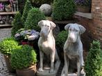 Tuinbeeld Deense Dog (2 stuks), Tuin en Terras, Beton, Gebruikt, Ophalen, Dierenbeeld