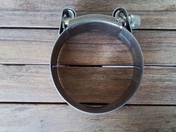 8 ZWARE RVS SLANG / DARM  KLEMMEN- 1 BOUT - 79 ~85 MM beschikbaar voor biedingen