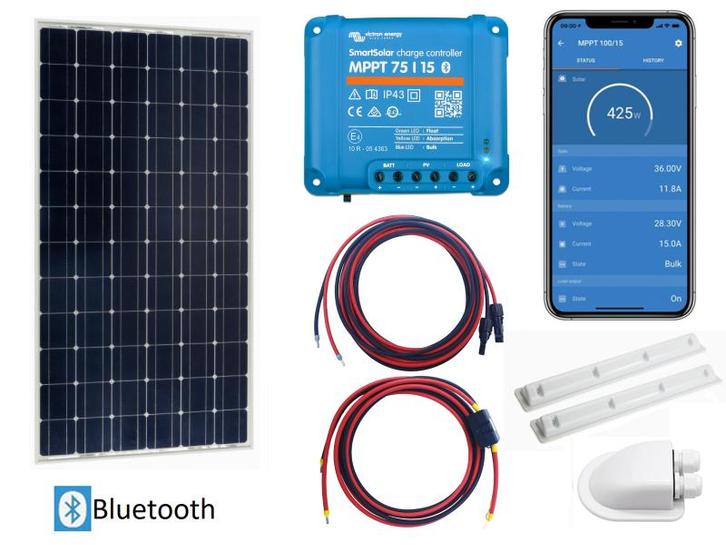 Victron Energy 185Wp zonnepanelen set camper, caravan, boot, Sports nautiques & Bateaux, Accessoires & Entretien, Neuf, Envoi