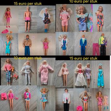 Lot de 25 poupées Barbie et Ken originales disponible aux enchères