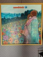 Schilderij Woodstock Olie op Canvas, Antiquités & Art, Art | Peinture | Moderne, Enlèvement ou Envoi