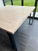 Table 4 pieds métal et plateau bois (140cmx140cm), 100 tot 150 cm, 100 tot 150 cm, Gebruikt, Metaal