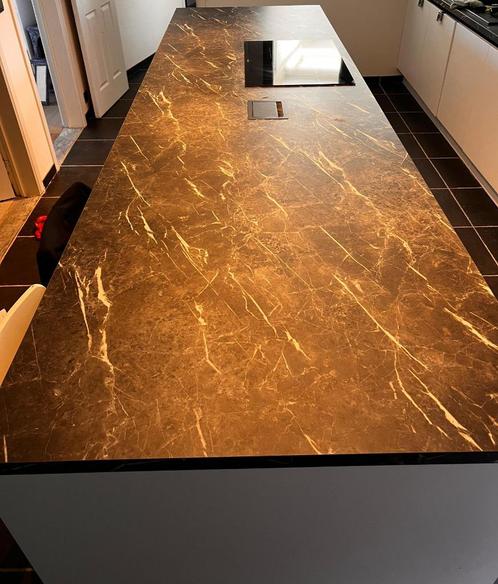 Kunststof werkblad marmer look!!, Huis en Inrichting, Keuken | Complete keukens, Nieuw, Overige typen, Zwart, Kunststof, Ophalen