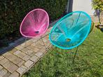 Terras of tuinstoelen (acapulco stoel, roos en groen), Ophalen, Zo goed als nieuw, Kunststof