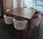 Vierkante eiken tafel 150x150, Huis en Inrichting, Tafels | Eettafels, Ophalen, Gebruikt, 150 tot 200 cm, Landelijk