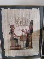 Egyptische figuren op papyrus, Ophalen of Verzenden