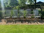 10 chaises de jardin en teck, Jardin & Terrasse, Enlèvement, Utilisé