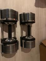 2 verstelbare dumbbells 3 - 28 kg, Sport en Fitness, Fitnessmaterialen, Ophalen, Zo goed als nieuw, Dumbbell