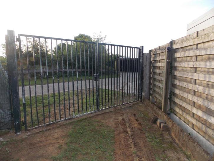 Stalen gegalvaniseerde poort ,  type Heras, Tuin en Terras, Overige Tuin en Terras, Ophalen
