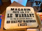 Plaque émaillée magasin, Ophalen, Zo goed als nieuw