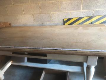 Table en Chêne massif 2 mètres de long pour 8 personnes, Enlèvement, Utilisé, Chêne, Rectangulaire