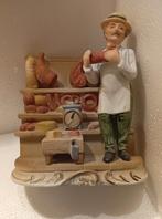 Figurine de charcutier en biscuit, Collections, Comme neuf, Enlèvement ou Envoi