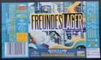 Étiquette de bière Freundes Lager Brass. De La Senne (11n6), Envoi, Utilisé