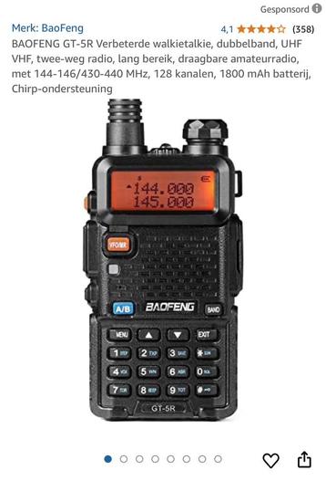 Baofeng two way radio GT5R, Télécoms, Enlèvement, Neuf, 2 à 5 km, Talkie-walkie ou Walkie-talkie