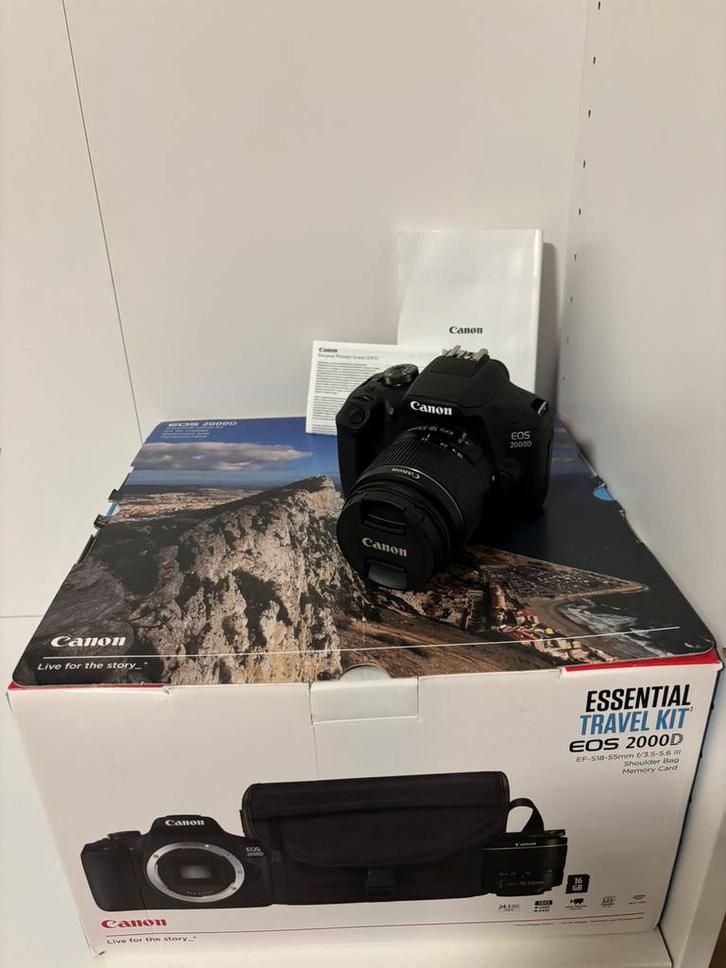 Canon eos 2000D “travel kit”, Audio, Tv en Foto, Fotocamera's Digitaal, Nieuw, Canon, Ophalen